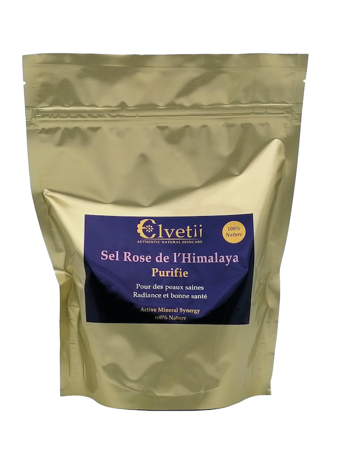 Sel rose de l'Himalaya en sachet doré